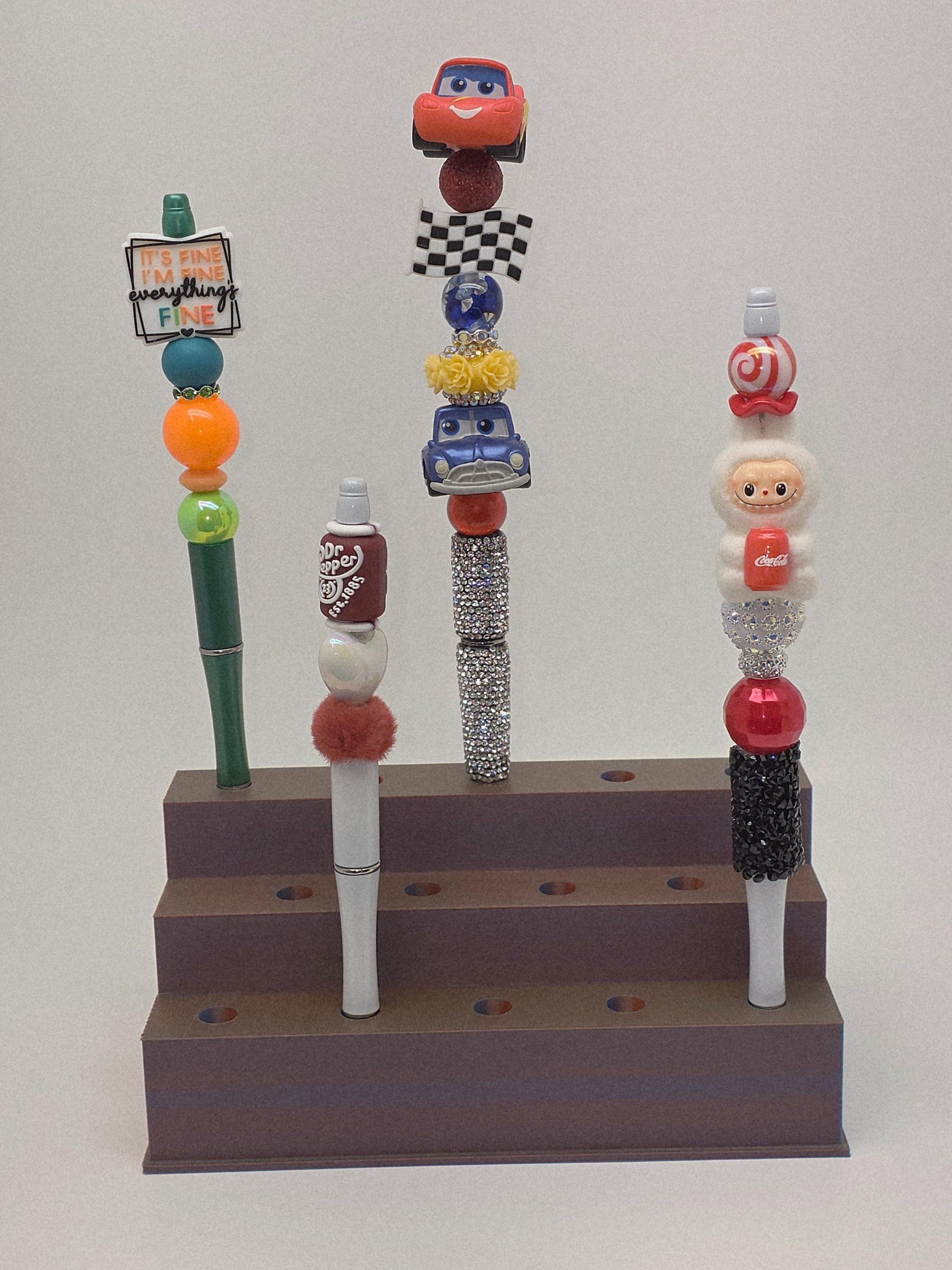 3 Tiered printed pen holder
