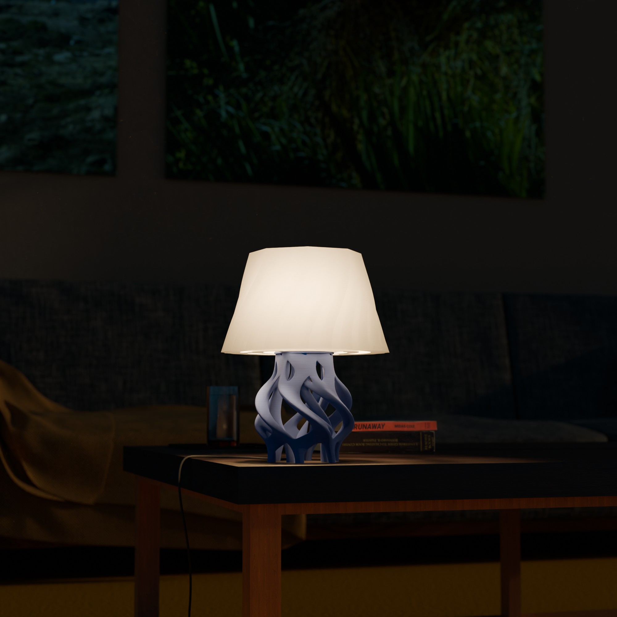 Modern Dome-Style 3D Printed Table Lamp