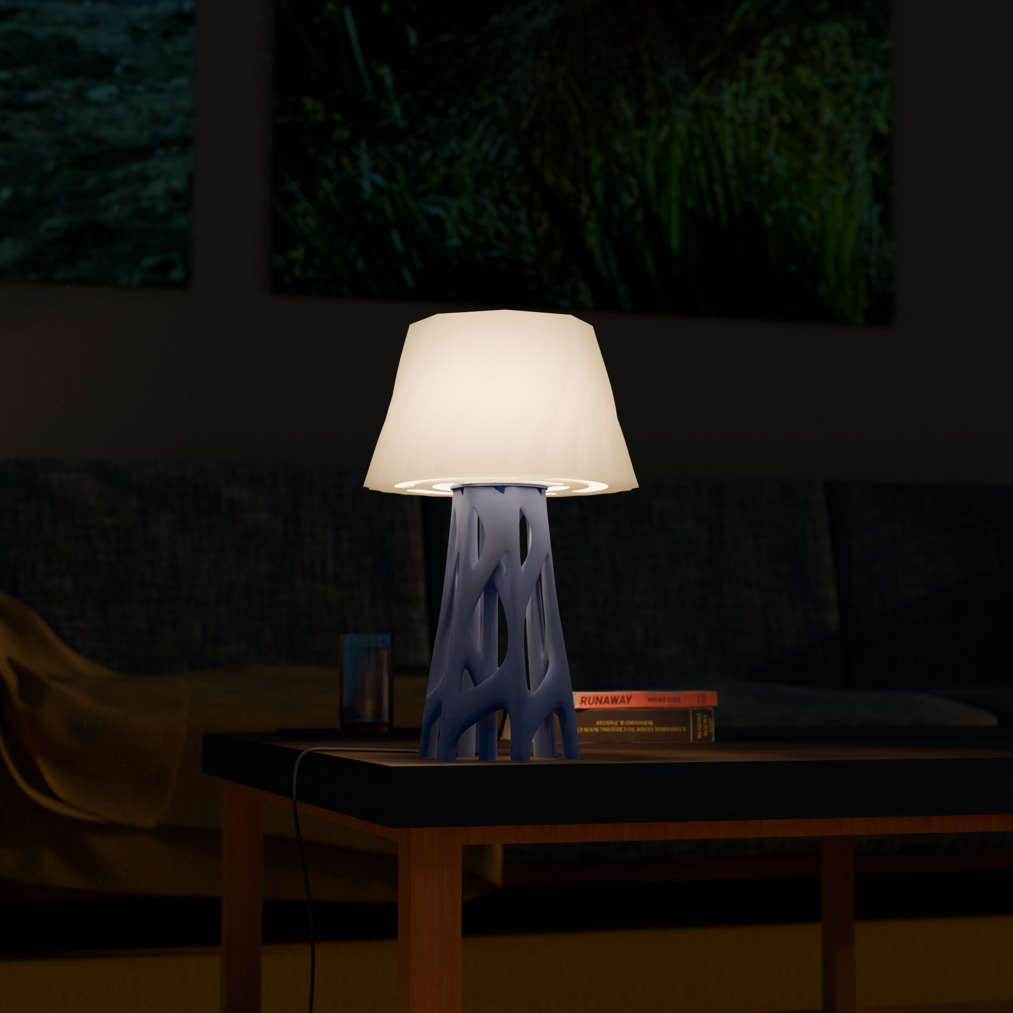 Modern Dome-Style 3D Printed Table Lamp