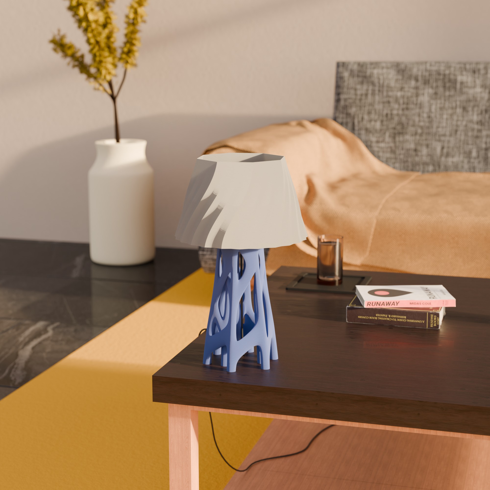 Modern Dome-Style 3D Printed Table Lamp
