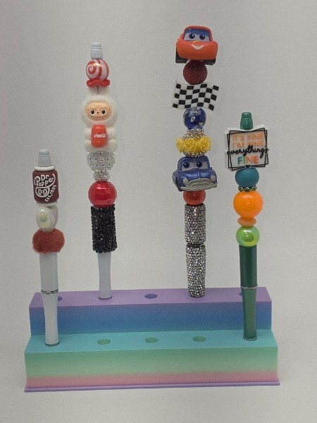 2 Tiered printed pen holder